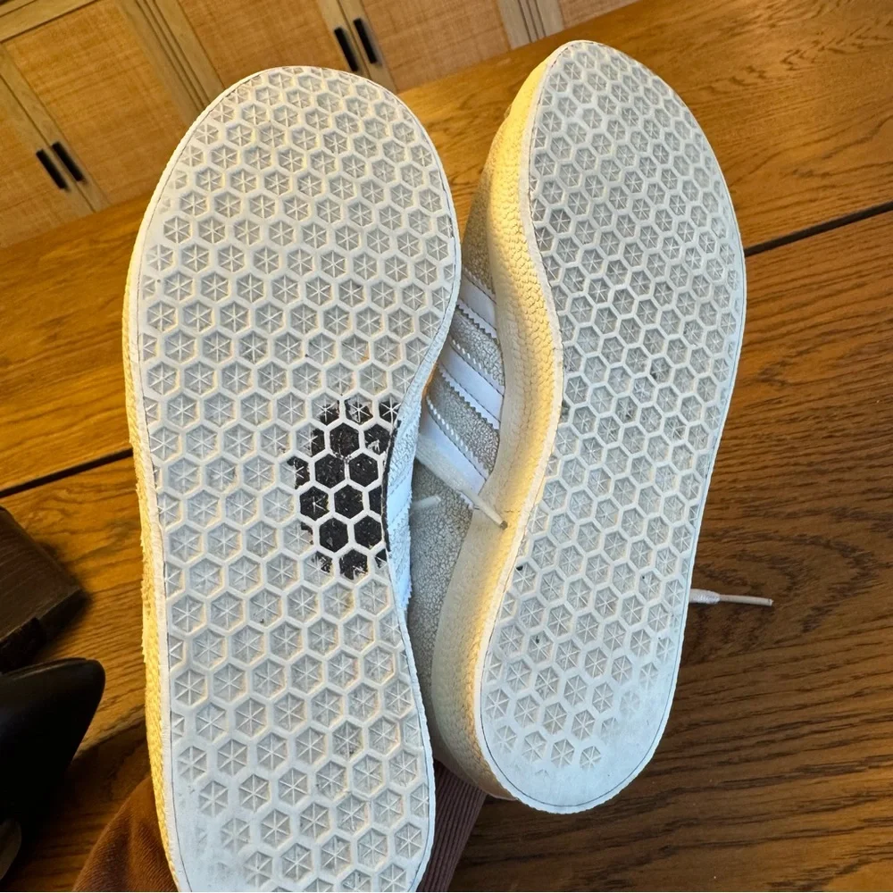 Adidas Gazelle Clear Grey Crackle B41655 Cloud Off White Shoes Sneakers Womens 6